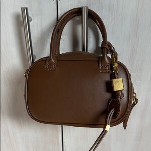 Zara Elegant Brown Leather Handbag
